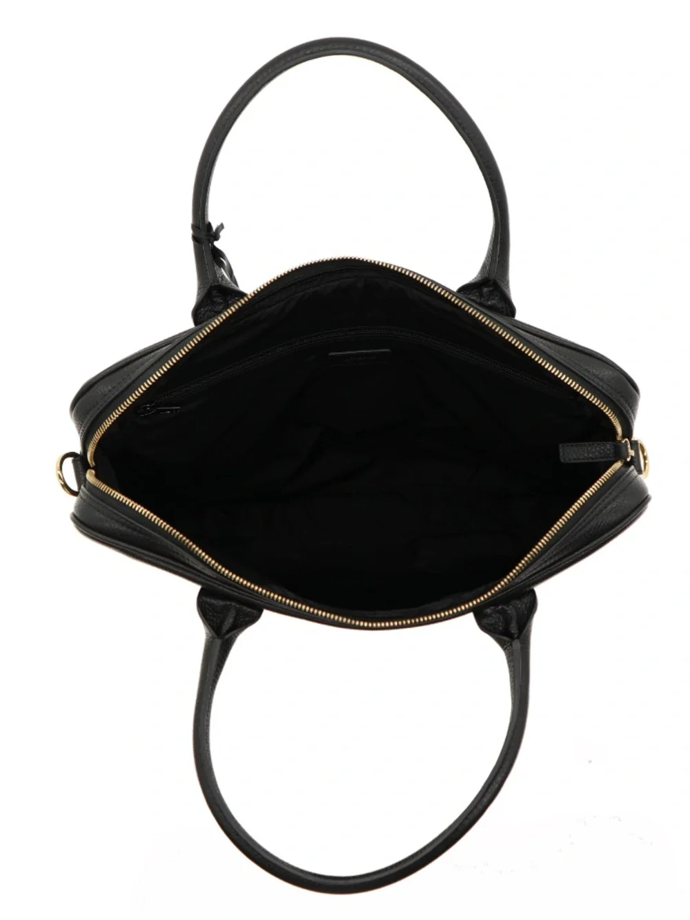 Versace Medusa Briefcase Document Case Black Grainy Leather New